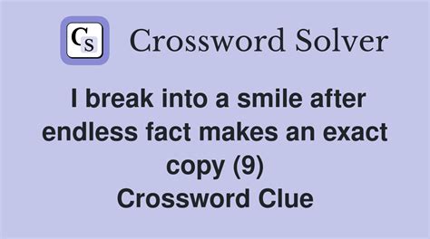 exact copy crossword clue.